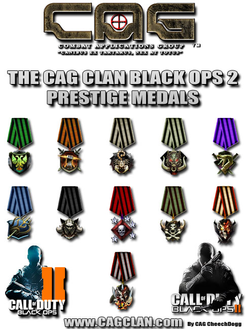 black ops 2 prestige medals